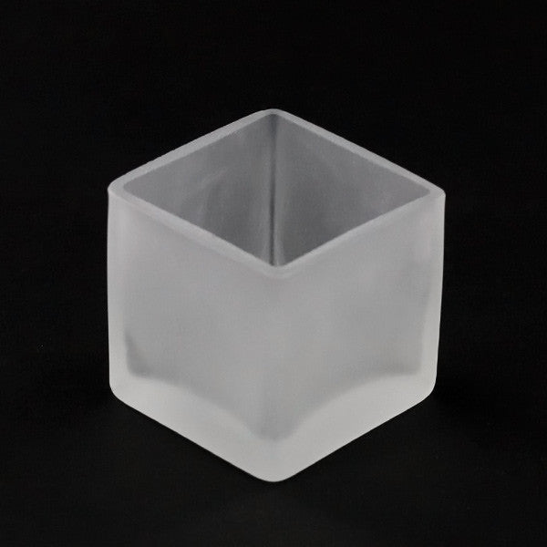10 Pack Square Frosted Glass Tealight Candle Holders - 5cm Small Cube Votive Candle Holders for Wedding, Party, Holiday & Home Decor - Perfect for Centerpieces, Table Settings, Romantic Ambiance