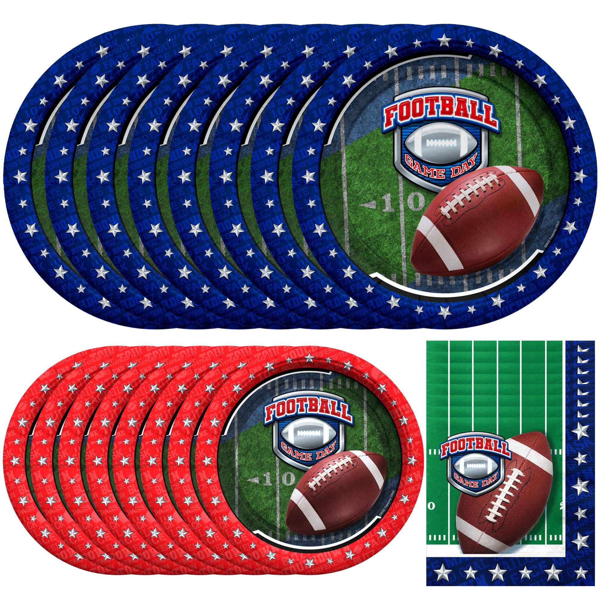 Football Party Decorations Set for 16 Guests - Includes Dinnerware, Plates & Napkins - Perfect for Tailgate Parties, Game Day Celebrations & Sports Themed Events - Football Themed Party Supplies for Home Decor & Fan Gatherings