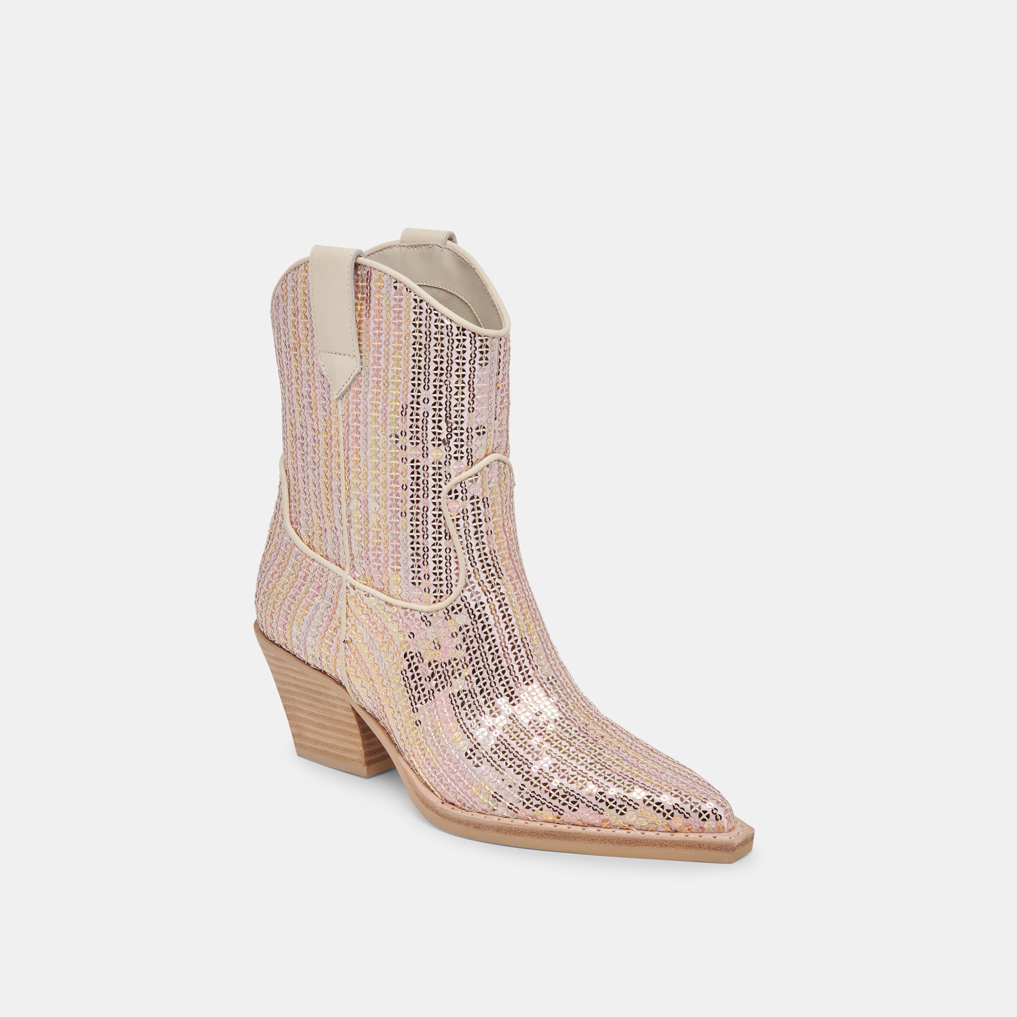 RUNA SEQUIN BOOTS CREME SEQUIN - Women's Glitter Ankle Boots for Party, Night Out & Special Occasions