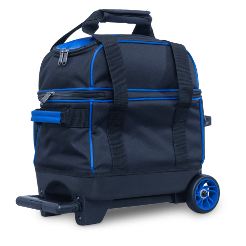 Brunswick Zone Single Roller Blue Bowling Bag - Durable & Lightweight for League Play & Practice | Perfect for Men, Women & Youth Bowlers | Fits Bowling Shoes & Accessories