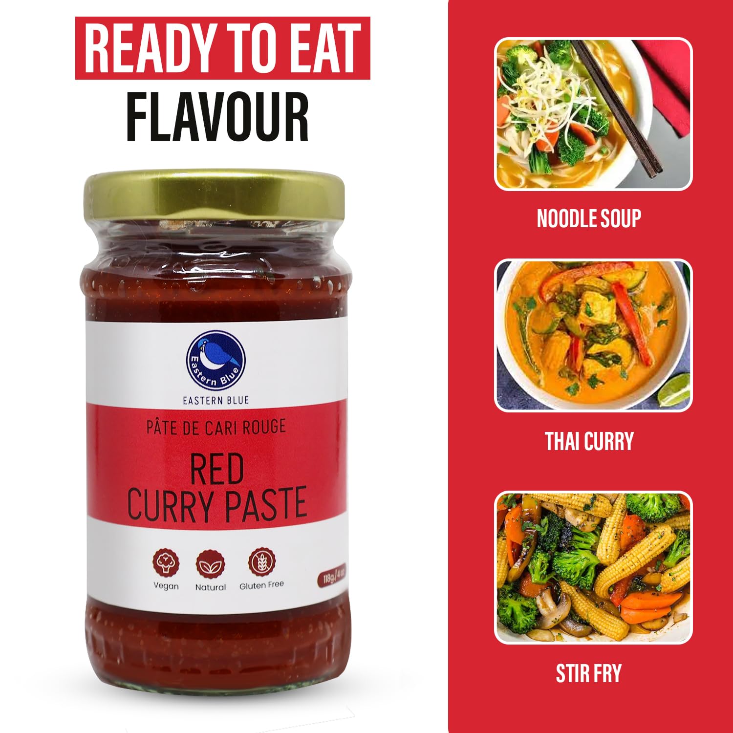 Authentic Thai Red Curry Paste 4oz (2-Pack) - Vegan & Gluten-Free for Asian Cooking