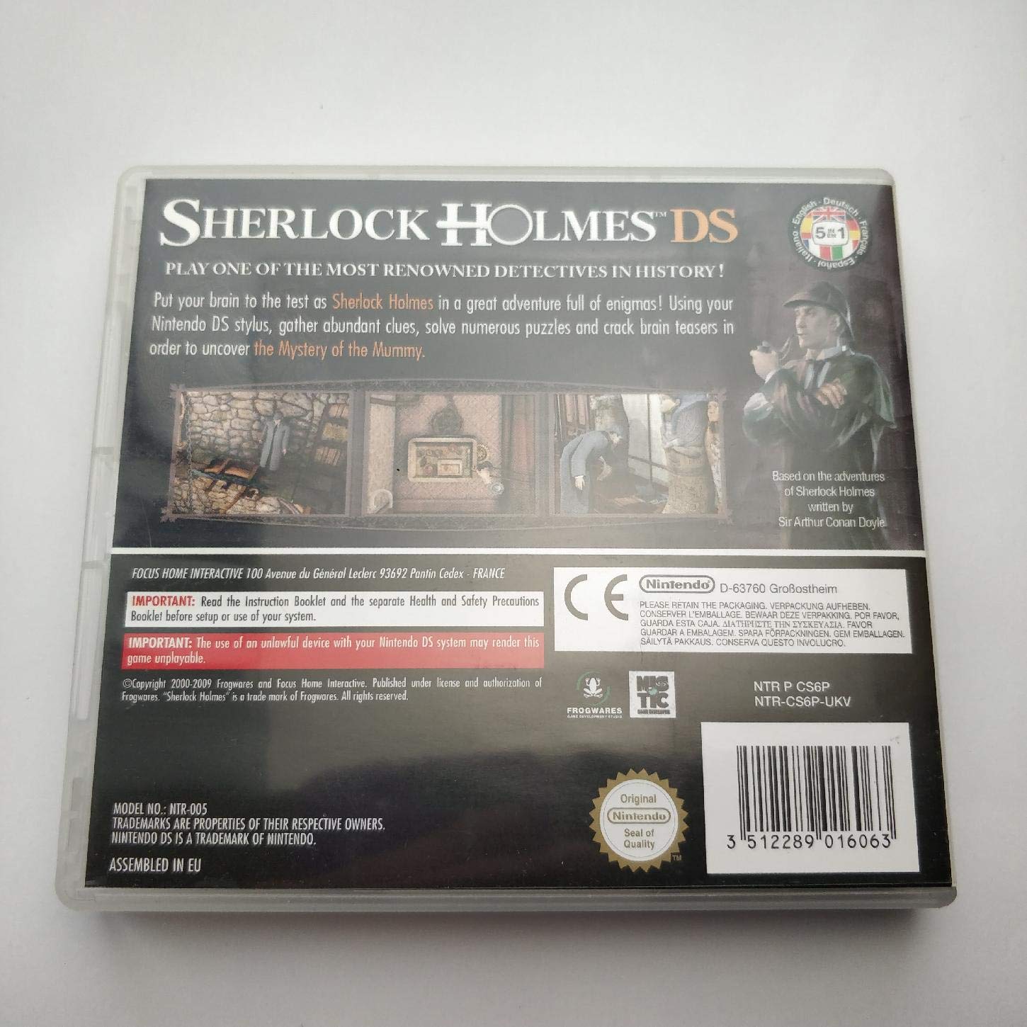 Sherlock Holmes: The Mystery of The Mummy - Nintendo DS Game | Detective Adventure Puzzle for Kids & Adults | Perfect for Travel & Family Game Nights