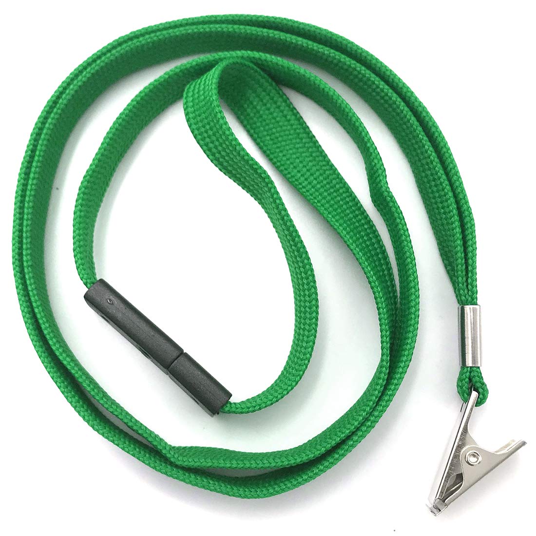Breakaway Safety Lanyards - 50 PCS Black & Green for Badges & IDs