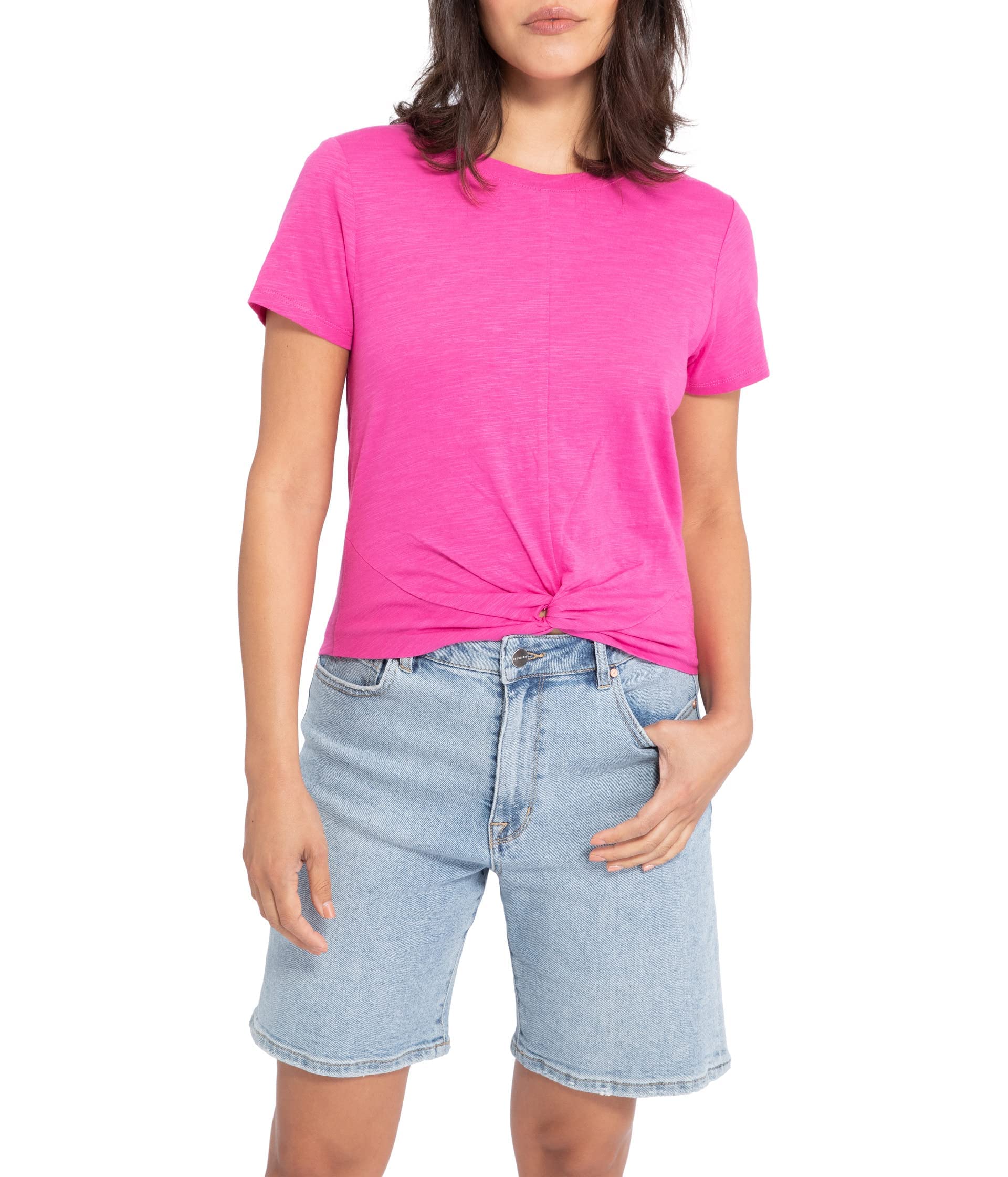 Sanctuary Slow Tide Twist Tee - Women's Casual Short Sleeve T-Shirt | Soft Cotton Blend | Perfect for Beach Days, Weekend Outings & Layering