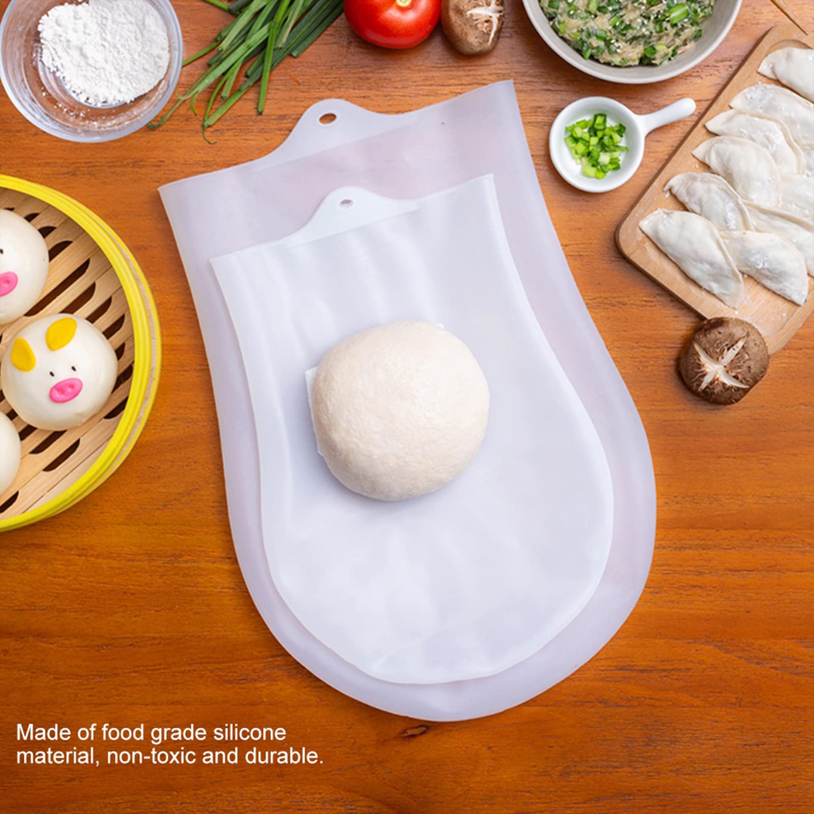 Premium Silicone Dough Mixing Bag - Food Grade, Non-Tick, Reusable Kneading Bag for Bread, Pastry & Pizza Dough - Perfect for Baking, Cooking & Food Storage - Ideal for Home Bakers & Professional Chefs
