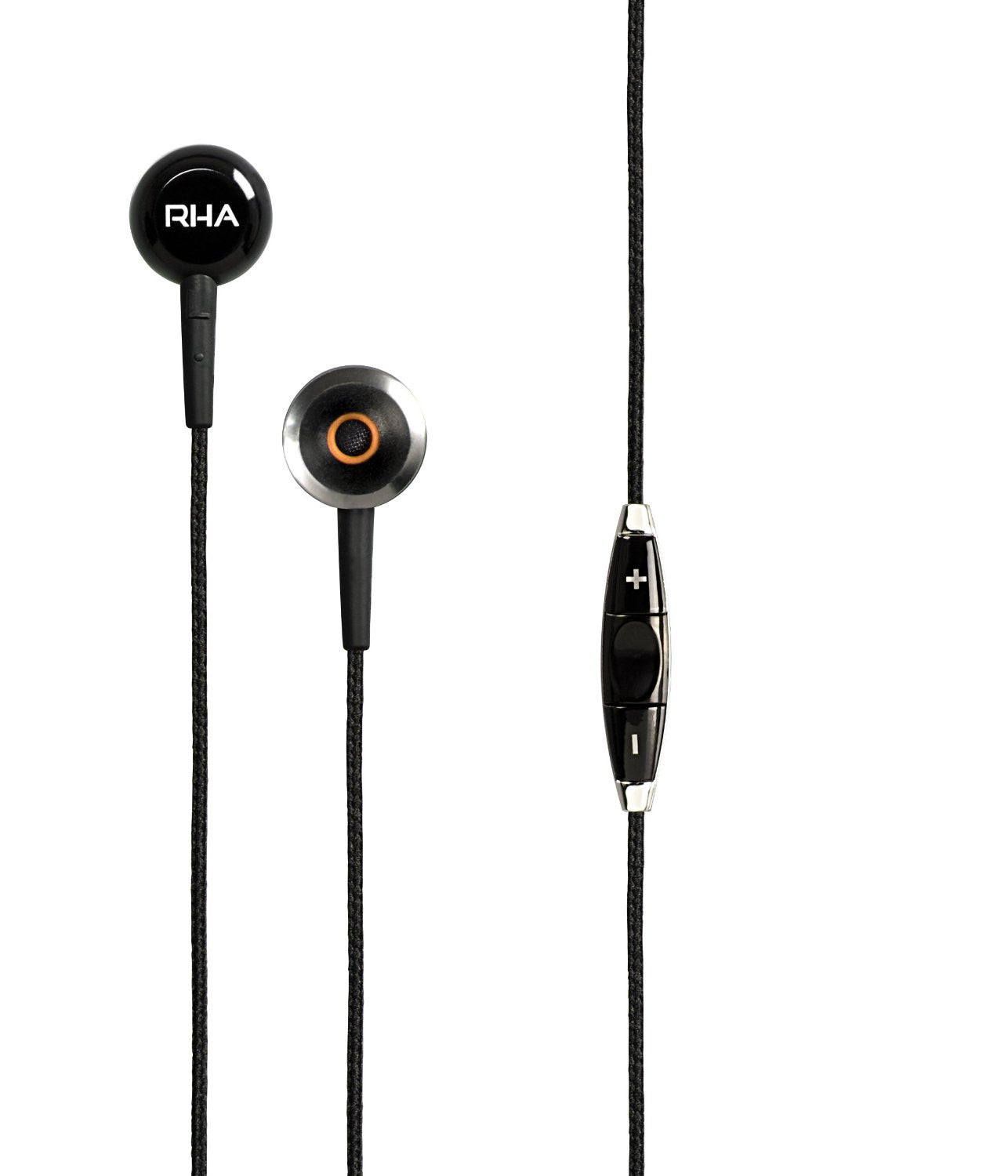 RHA MA450i Black Noise Isolating In-Ear Earphones with Remote & Mic - Perfect for Commuting, Workouts & Travel
