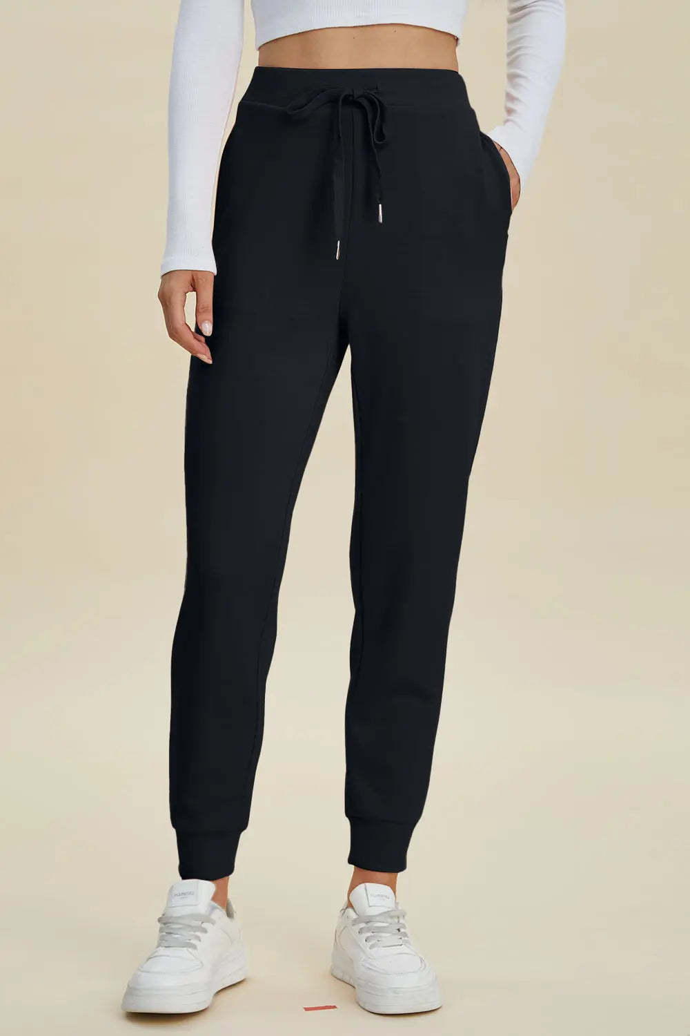 Basic Bae Full Size Air Scuba Drawstring High Waist Joggers for Women - Comfortable Lounge Pants for Yoga, Running & Casual Wear
