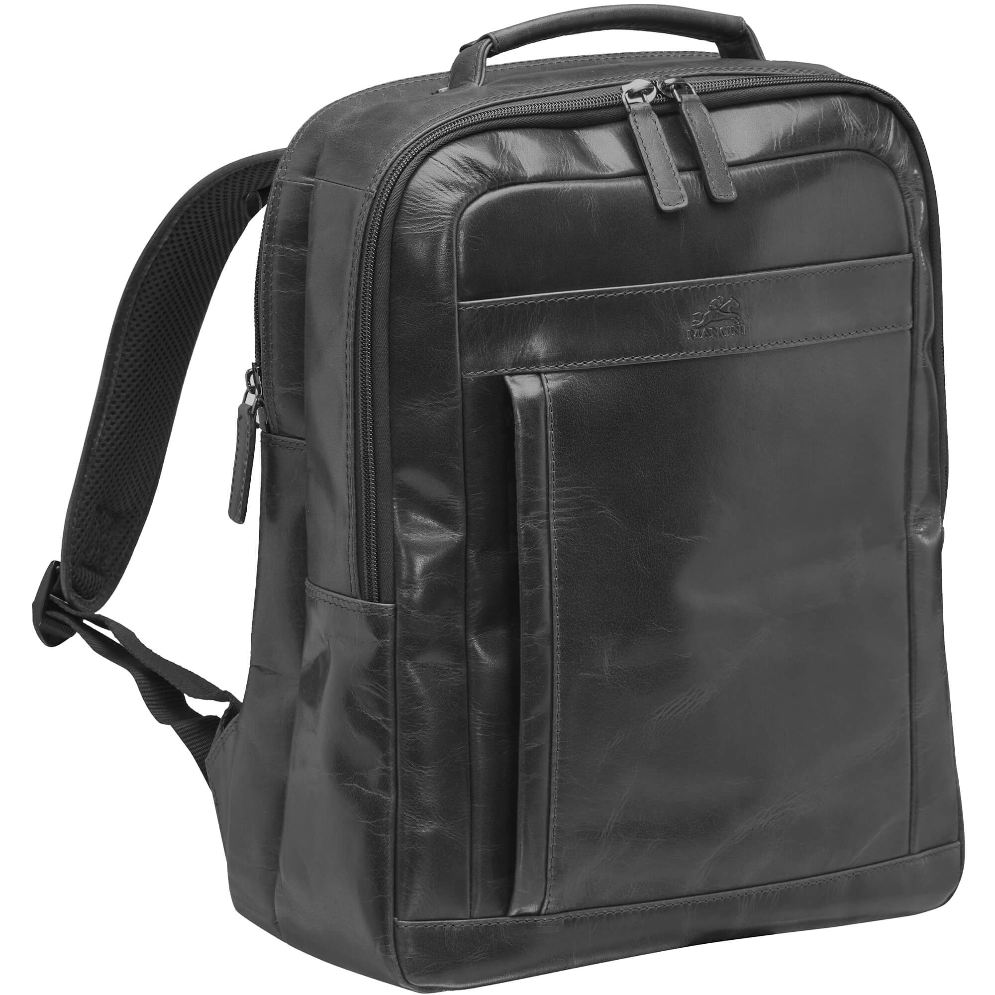 Mancini Buffalo Backpack with Dual Compartments for 15.6” Laptop - Waterproof Travel Backpack for Work, School & Outdoor Adventures