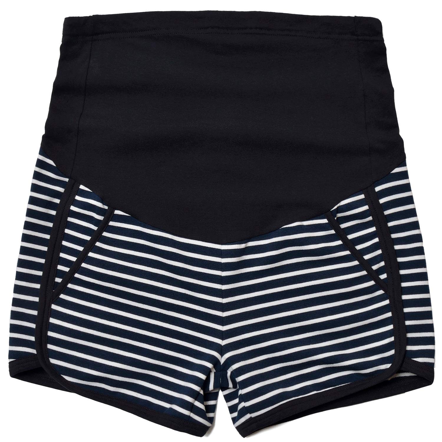 GINKANA Maternity Shorts for Summer - Stretchy Full Panel Pregnancy Shorts with Comfortable Waistband | Perfect for Casual Wear, Outdoor Activities & Maternity Photos