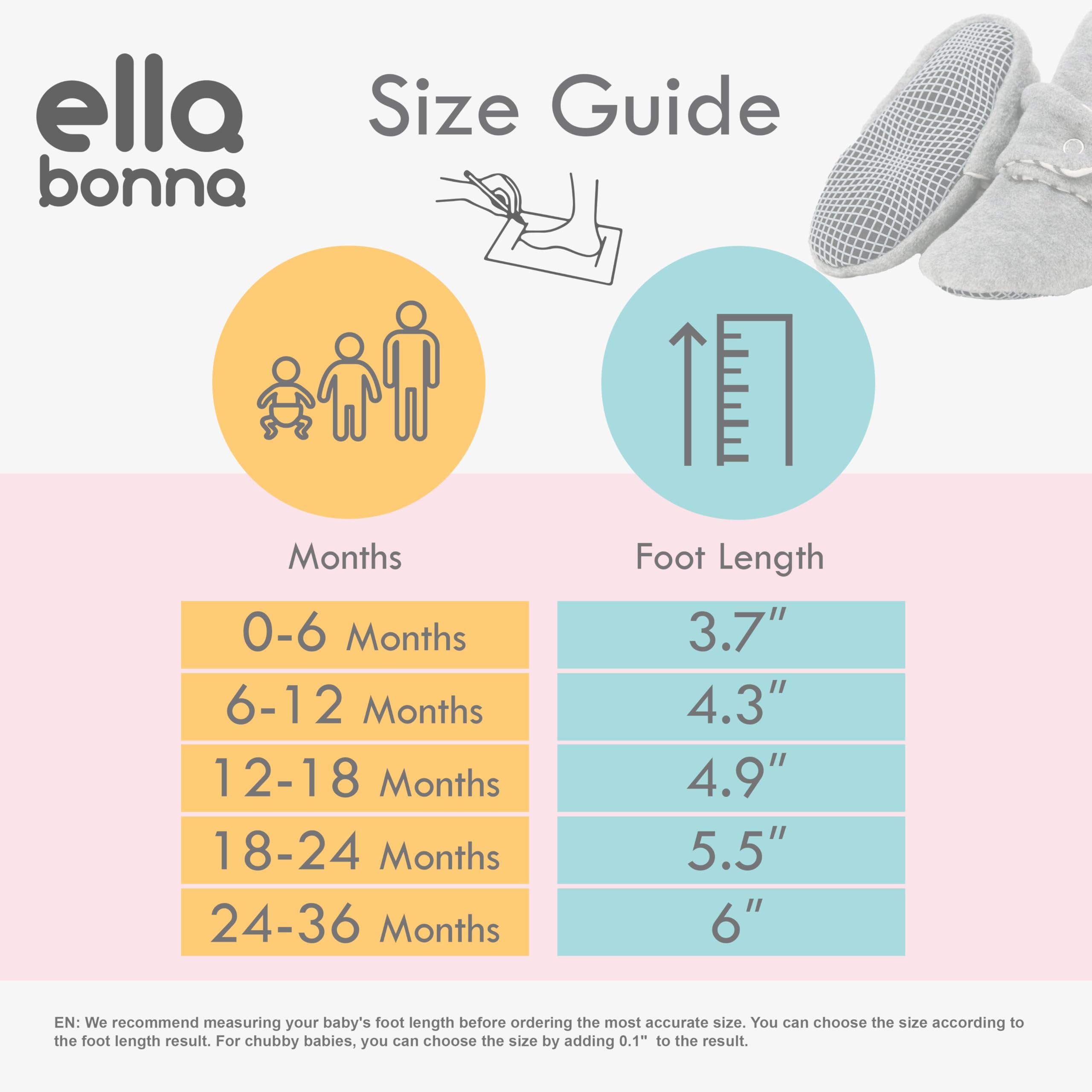 Ella Bonna Fleece Baby Booties - Warm Organic Infant Socks for Newborns & Toddlers | Cozy Winter Footwear for Indoor & Outdoor Use