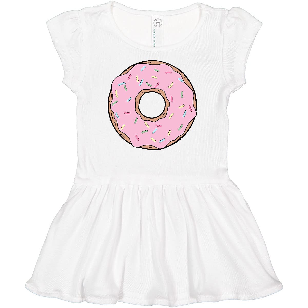 Inktastic Pink Donut Print Infant Dress - Cute Doughnut with Frosting & Sprinkles Design - Perfect for Birthday Parties, Photo Shoots & Casual Outings