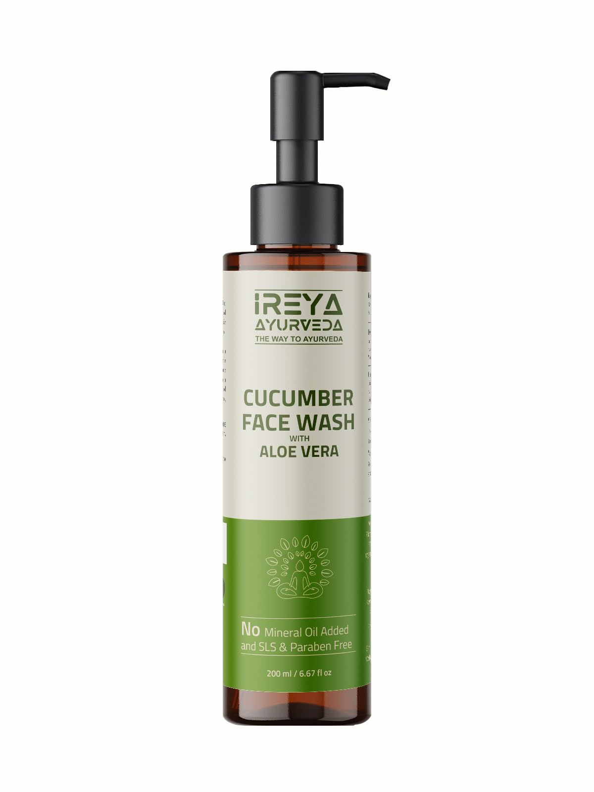 Cucumber Aloe Vera Face Wash 200ml (6.76oz) - Gentle Cleanser for Men & Women with Cucumber Extract & Aloe Vera Gel - Pure, Vegan, Cruelty-Free - Perfect for Daily Skincare & Acne-Prone Skin