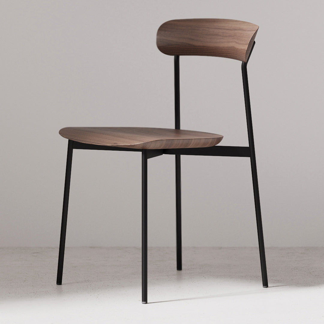 Crawford Dining Chair - Modern Wooden Kitchen Chair with Upholstered Seat - Perfect for Dining Room, Kitchen, and Home Office