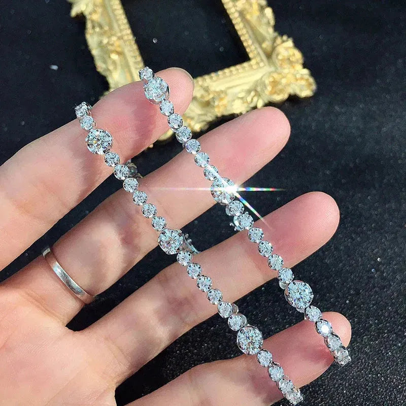 18K Solid White Gold 2.6ct Diamond Tennis Bracelet for Women - Classic Elegant Jewelry Gift for Engagement, Anniversary & Special Occasions