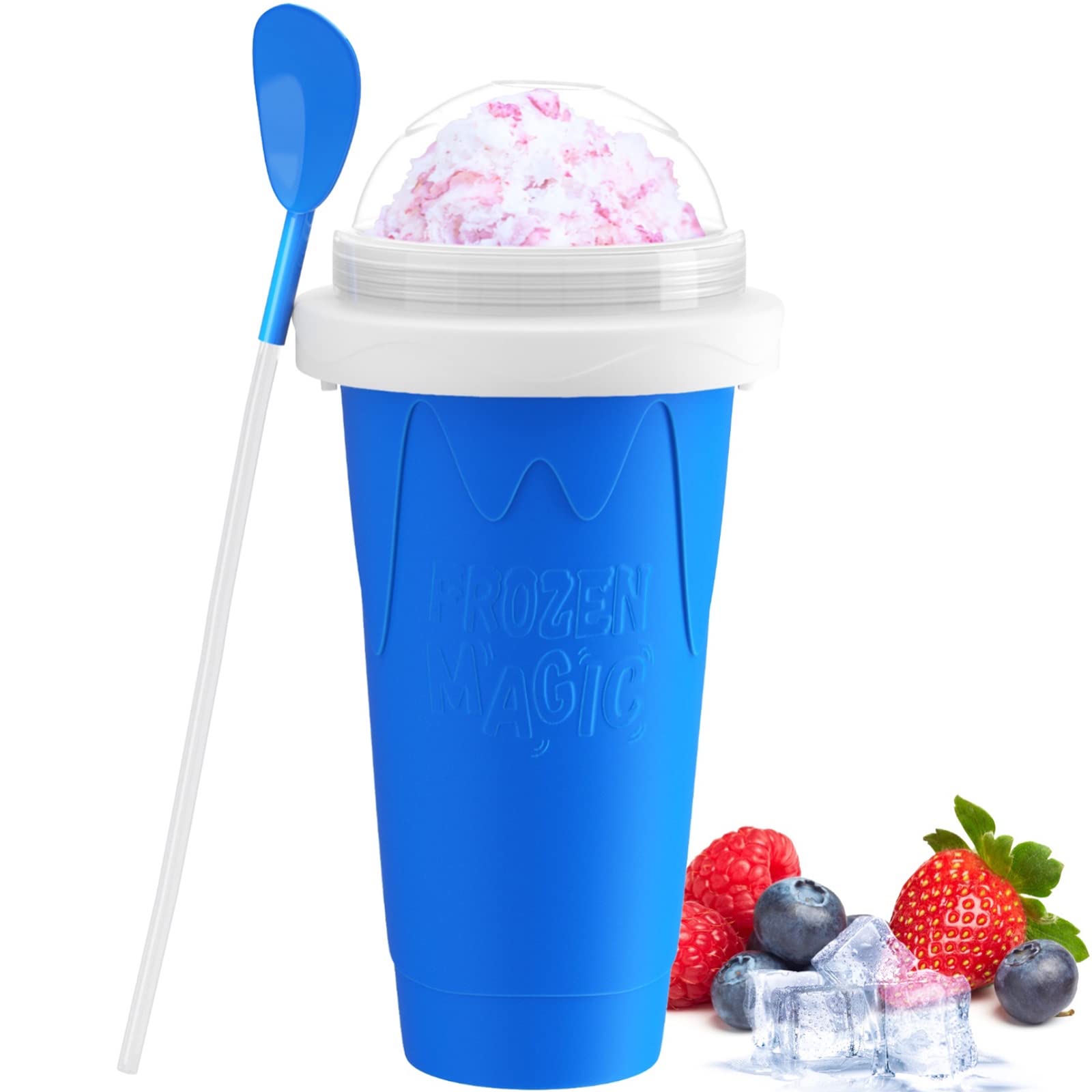 Magic Slushy Maker Cup - Frozen Ice Cup for Smoothies, Milkshakes & Slushies | Quick Cooling Squeeze Cup for Kids & Adults | Perfect for Summer Parties, BBQs & Poolside Drinks