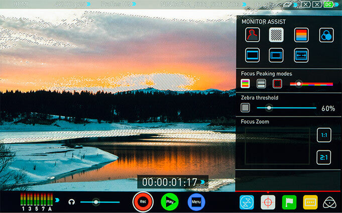 Atomos Ninja Flame 7” 4K HDMI Recording Monitor for DSLR & Mirrorless Cameras - Professional Video Production & Live Streaming Accessory