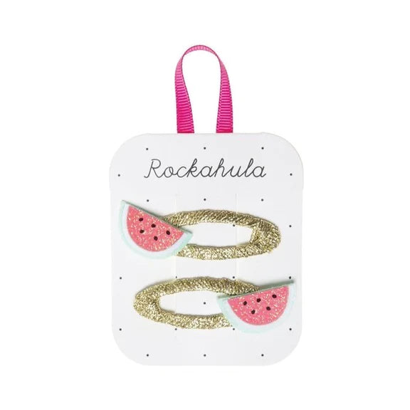 Rockahula Miami Little Watermelon Hair Clips for Women & Girls - Cute Summer Hair Accessories for Beach, Pool Party & Vacation
