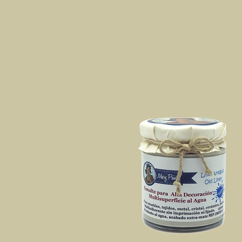 Water-Based Multi-Surface Matte Chalk Paint 250ml (Antique Linen) - Perfect for Furniture Restoration, DIY Home Decor & Craft Projects