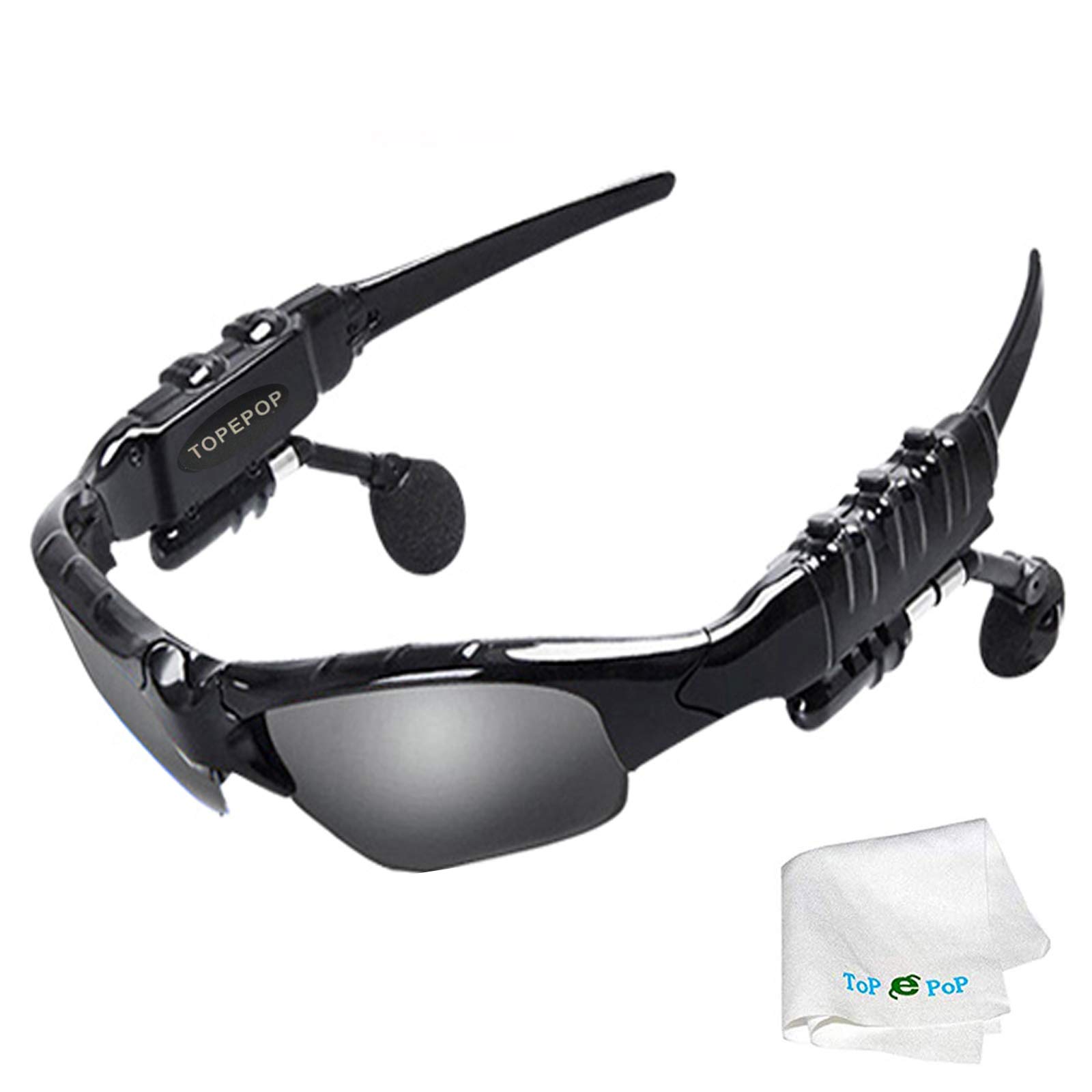Smart Glasses with Built-in Earphones & Microphone - Bluetooth Sunglasses for Music, Calls & Outdoor Activities - Compatible with Android & iOS Phones - Perfect for Running, Cycling & Travel