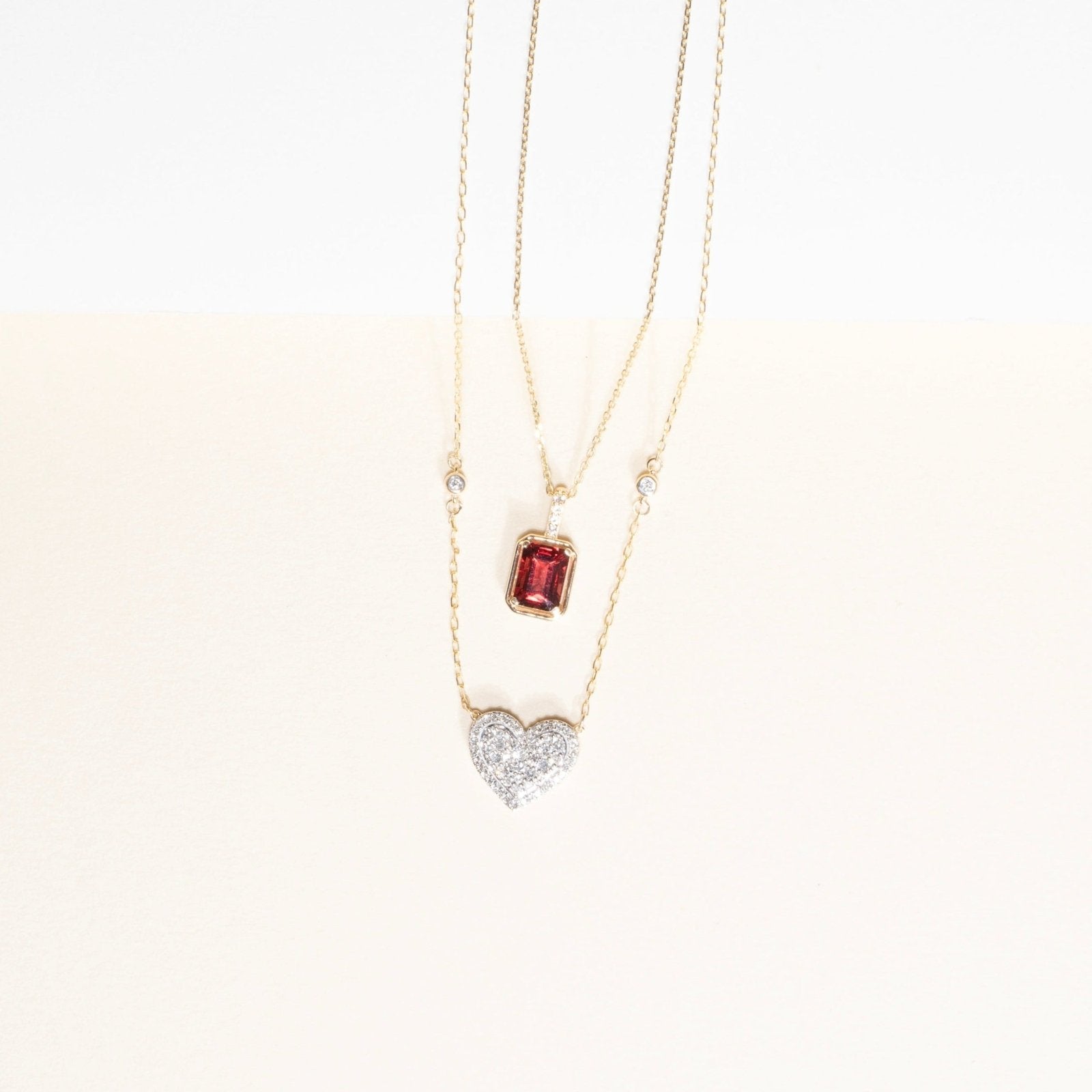 10k Yellow Gold Diamond Pave Heart Necklace - Elegant Valentine's Day Gift for Her, Anniversary Present, Romantic Jewelry for Women - Perfect for Date Nights & Special Occasions