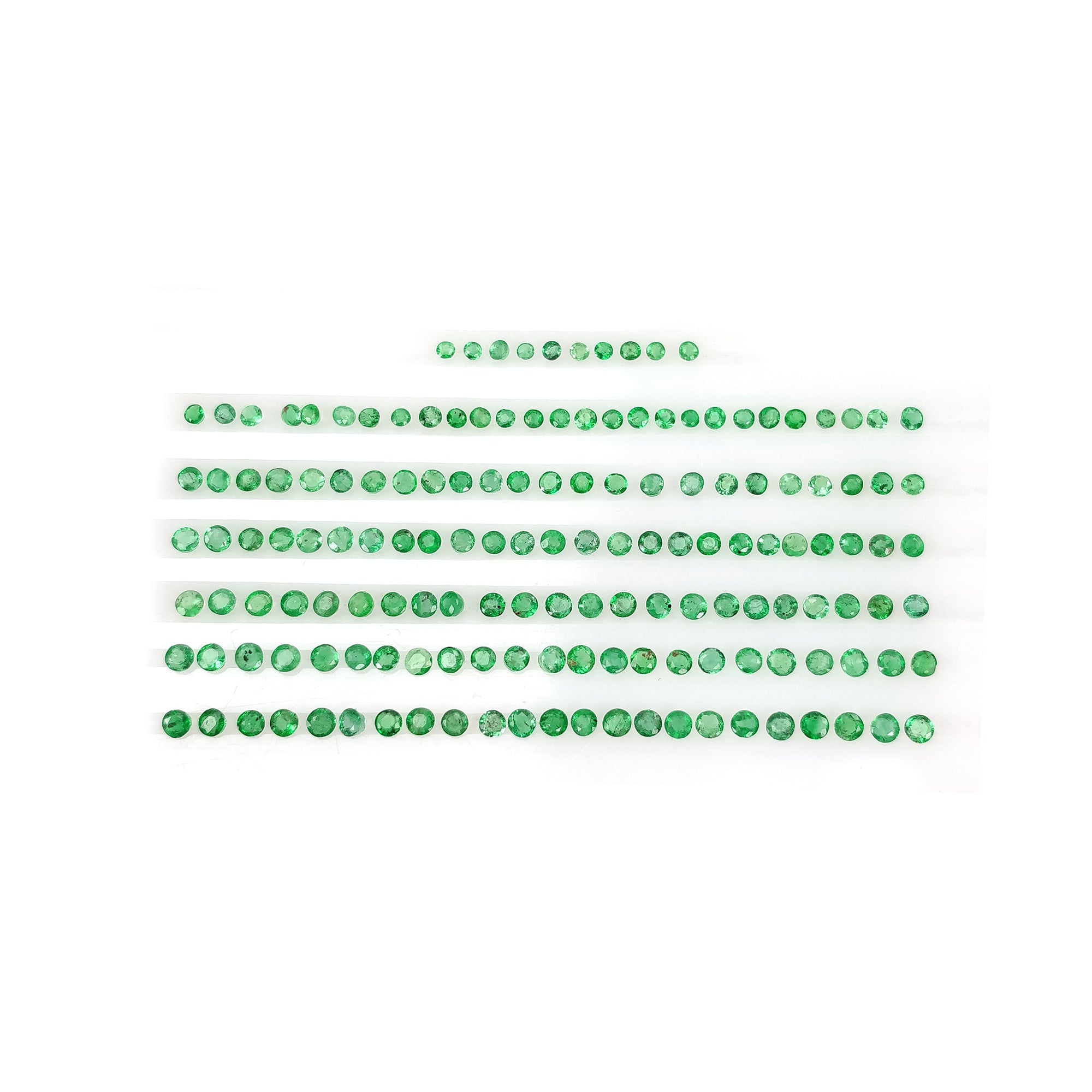 5.00cts Natural Untreated Green Emerald Gemstone - Round Cut 1.5mm-2mm for Jewelry Making, Engagement Rings & Luxury Gifts