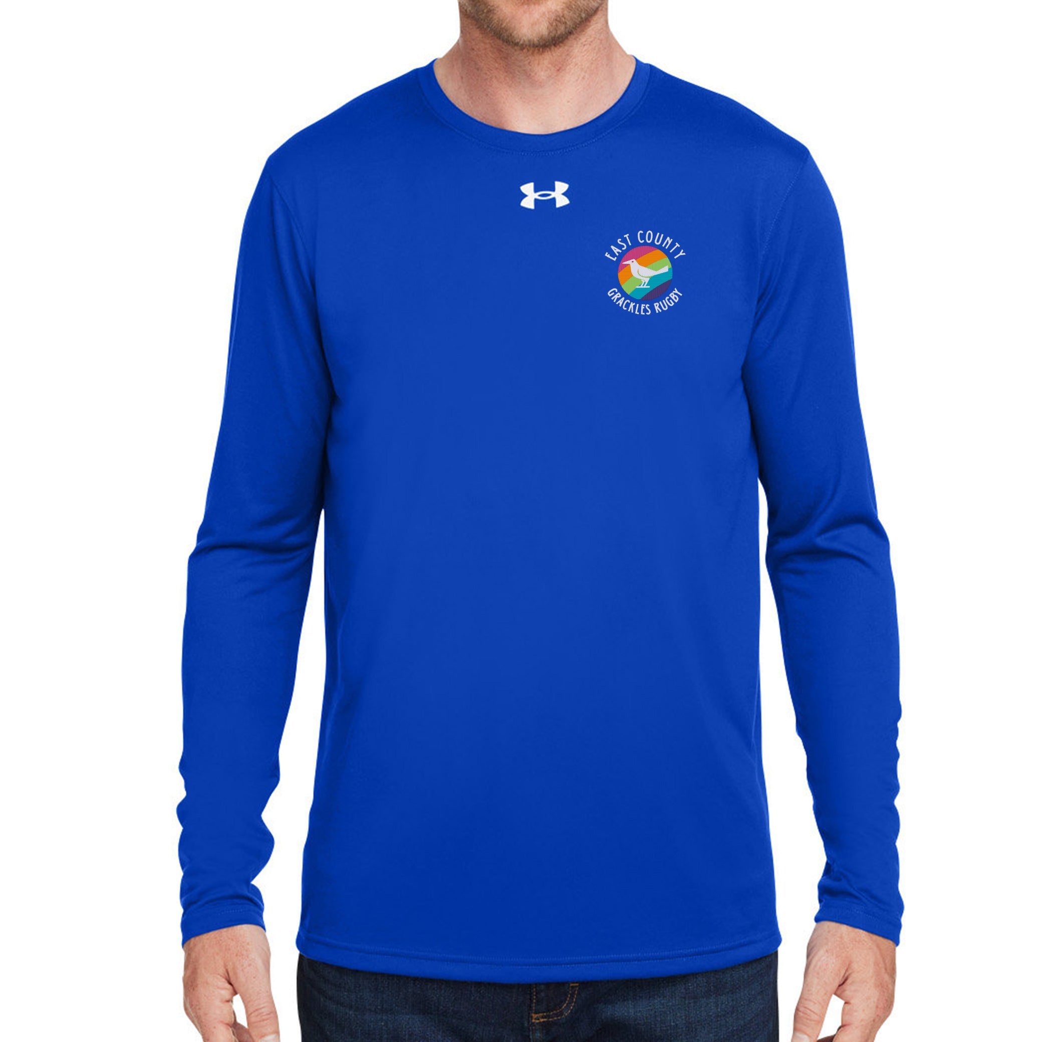 East Co. Grackles UA Team Tech Long Sleeve T-Shirt for Men - Moisture Wicking Athletic Shirt for Basketball, Football & Workout