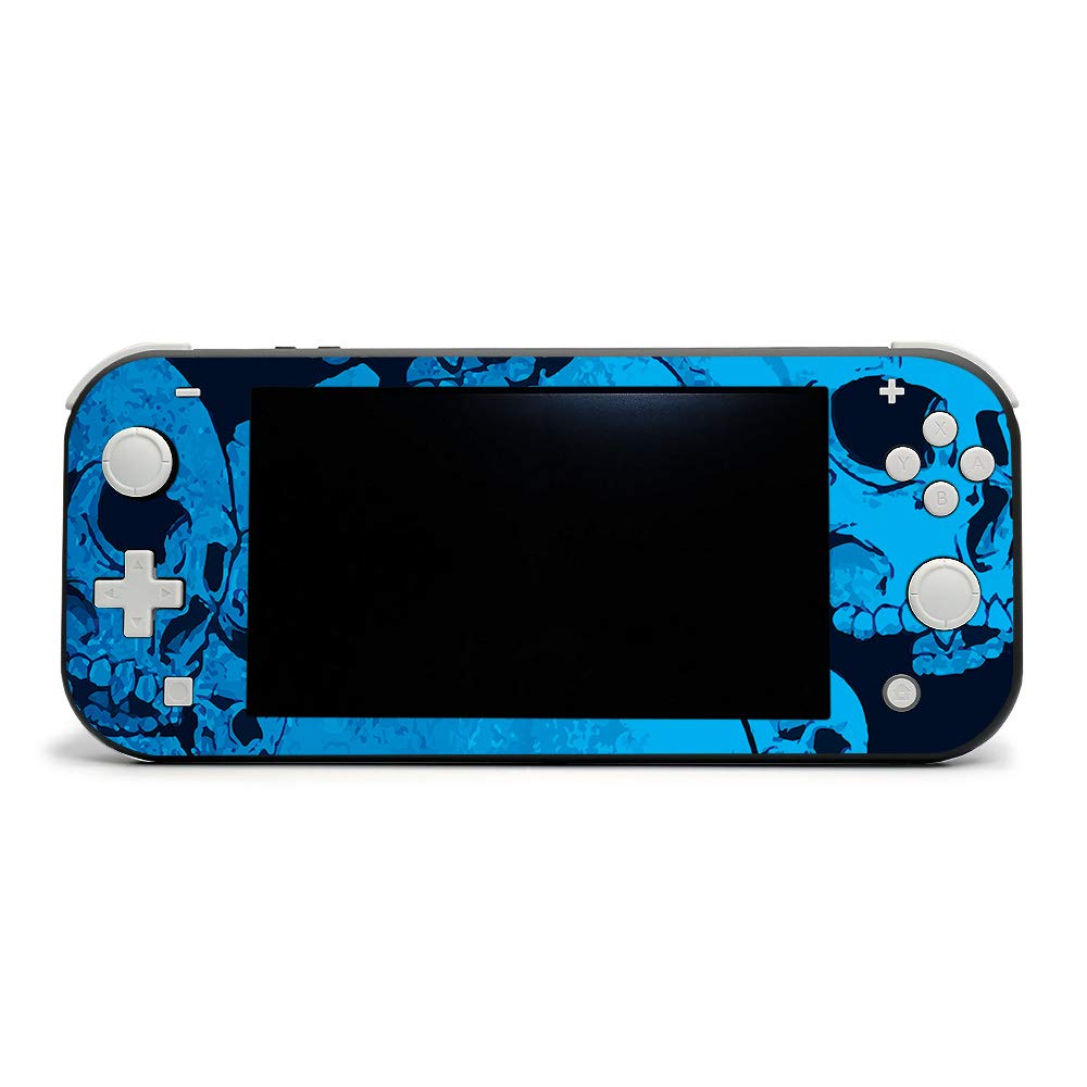 MightySkins Protective Vinyl Decal Wrap Cover for Nintendo Switch Lite - Blue Skulls Design | Durable, Customizable & Easy to Apply Skin | Made in USA | Perfect for Gaming, Travel & Personalization