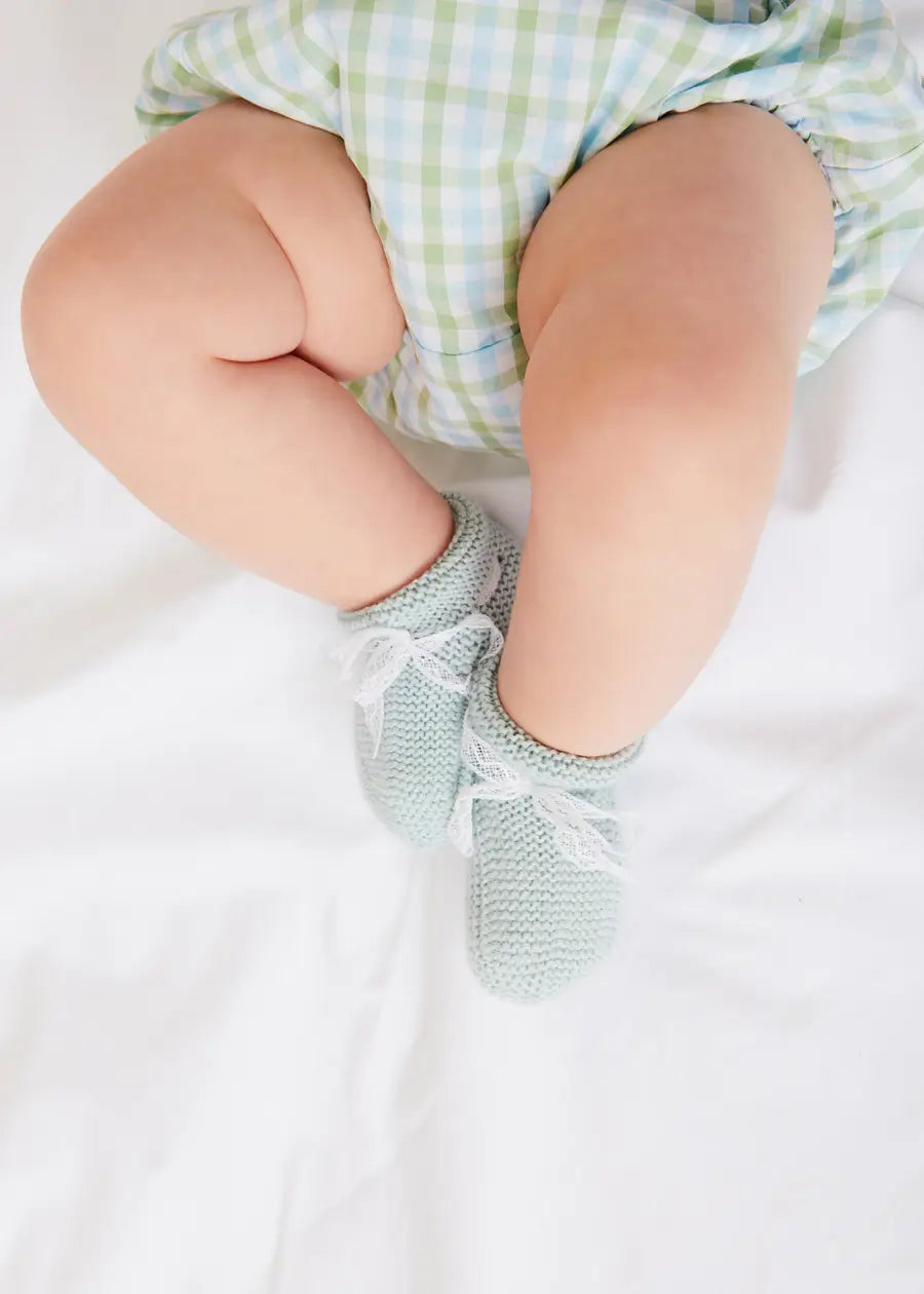 Maxwell Green Gingham Baby Bloomers with Button Detail - 18 Months - Soft & Comfortable for Playtime, Photo Shoots & Special Occasions