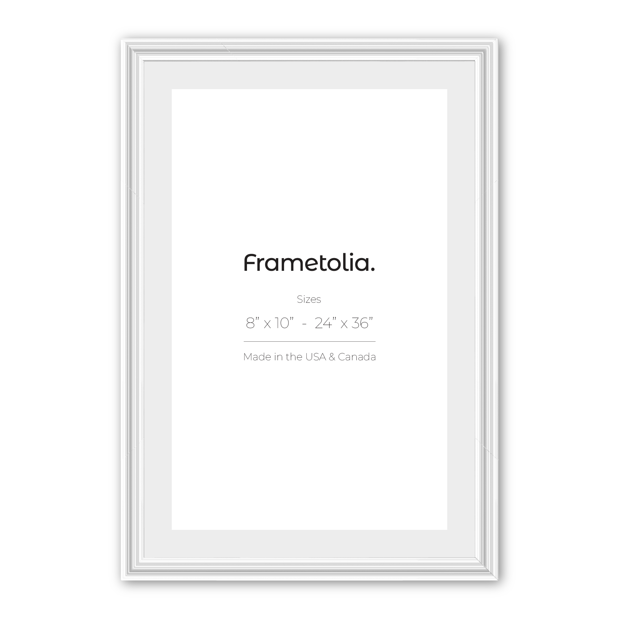 Custom Printed Electric White Gloss Frame - Personalized Photo Display for Home & Office Decor