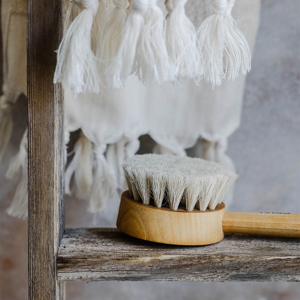 Extra Long Bath Brush with Soft Bristles - Back Scrubber for Shower & Bath - Exfoliating & Cleansing Body Brush - Perfect for Hard-to-Reach Areas & Sensitive Skin