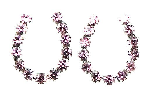 Finishing Touch Crystal Horseshoe Earrings - Light Rose Pink, Imitation Rhodium Plated, Dainty Stud Earrings for Women | Perfect for Weddings, Parties & Everyday Wear