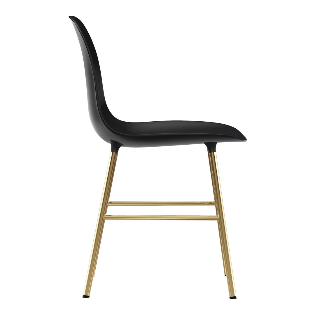 Modern Form Chair with Sturdy Metal Legs - Ergonomic Design for Home, Office & Dining Room Comfort