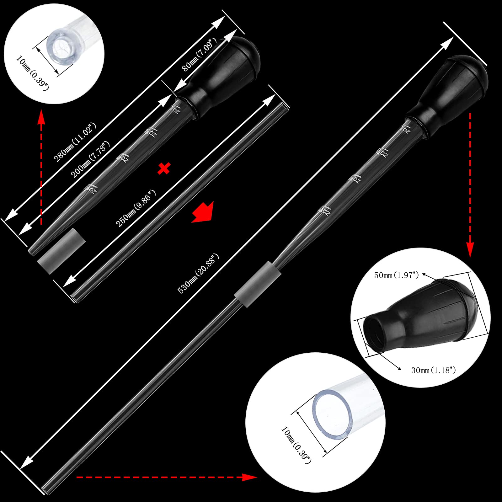 30ml Aquarium Multifunction Cleaner Tool - Manual Water Changer, Siphon Dropper, Coral Feeder & Waste Remover for Fish Tank Cleaning | Perfect for Freshwater/Saltwater Aquariums & Coral Care