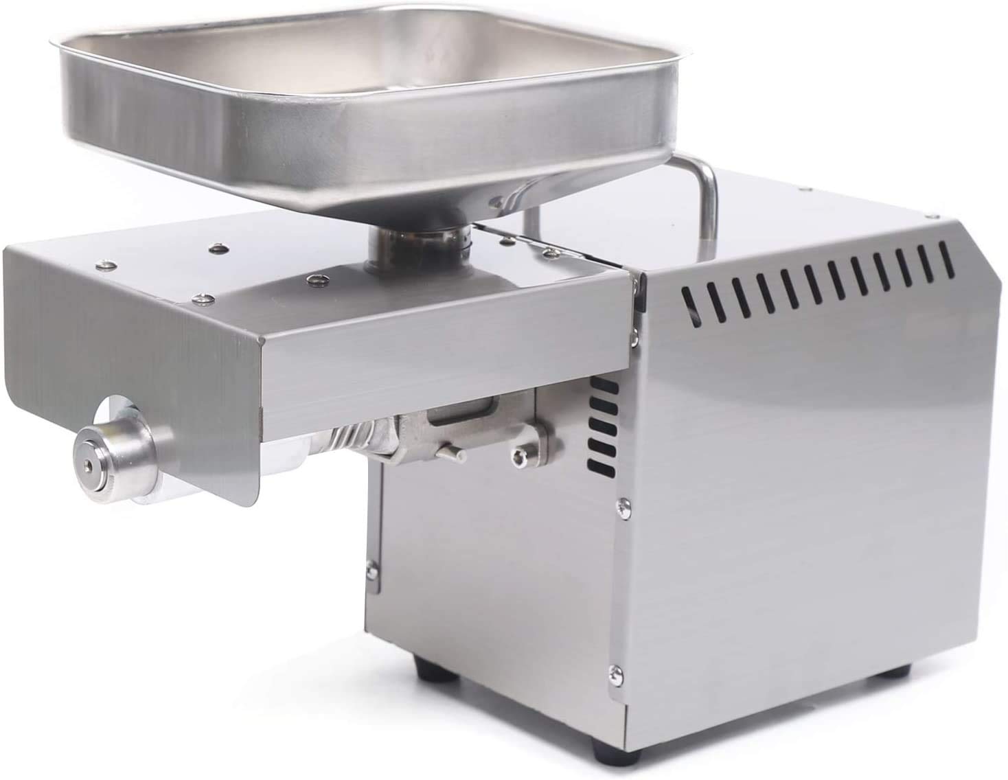 Stainless Steel Automatic Oil Press Machine - 600W Electric Oil Extractor for Home Use, Cold Press Oil Maker for Almonds, Walnuts, Peanuts (110V) - Perfect for Healthy Cooking, DIY Beauty & Homemade Nut Butters