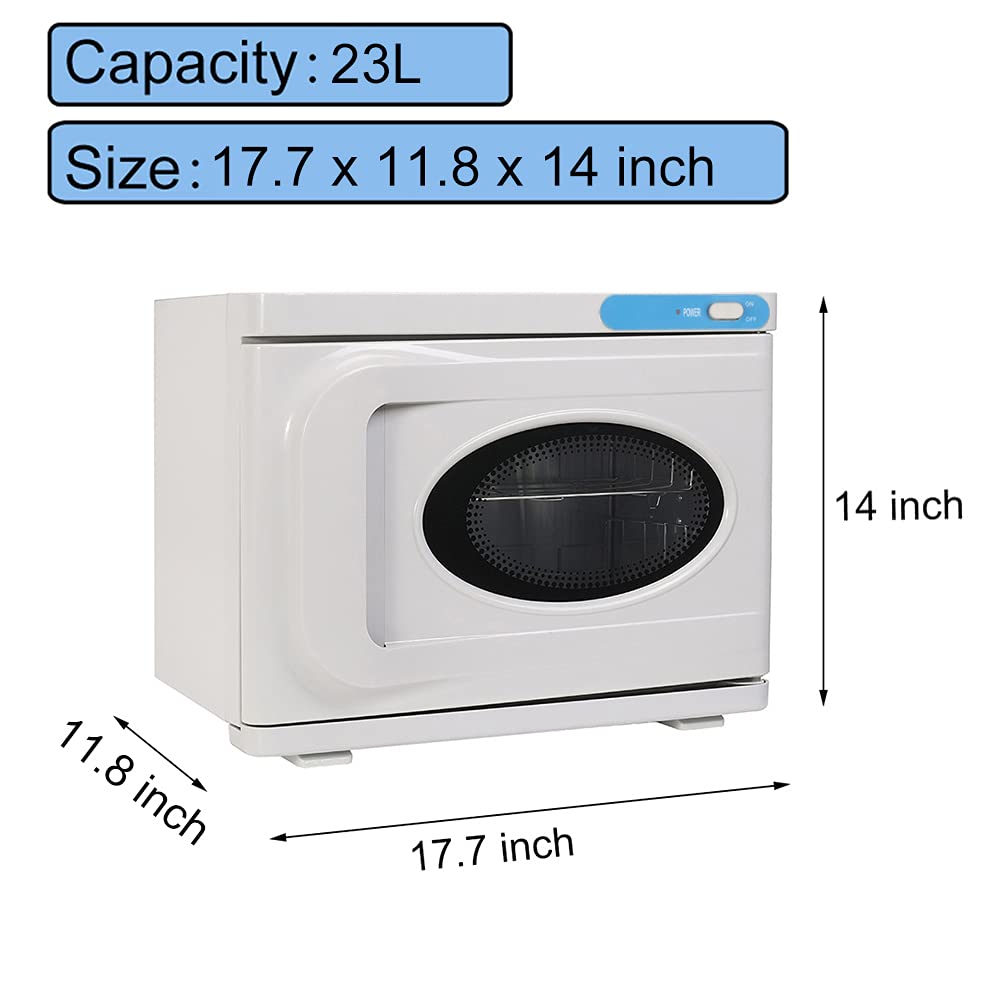 Professional 18L Towel Warmer Cabinet - Spa & Salon Heated Towel Storage for Facials, Barber, Massage - Perfect for Home Spa, Beauty Salons & Relaxation (White)