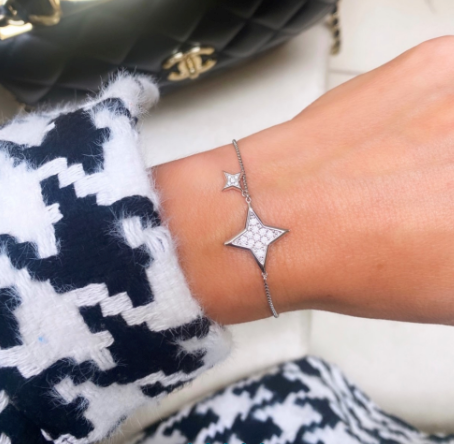 Revival Astoria Starburst Pavé Grand Star Toggle Bracelet – Elegant Adjustable Women's Jewelry for Parties, Weddings & Special Occasions