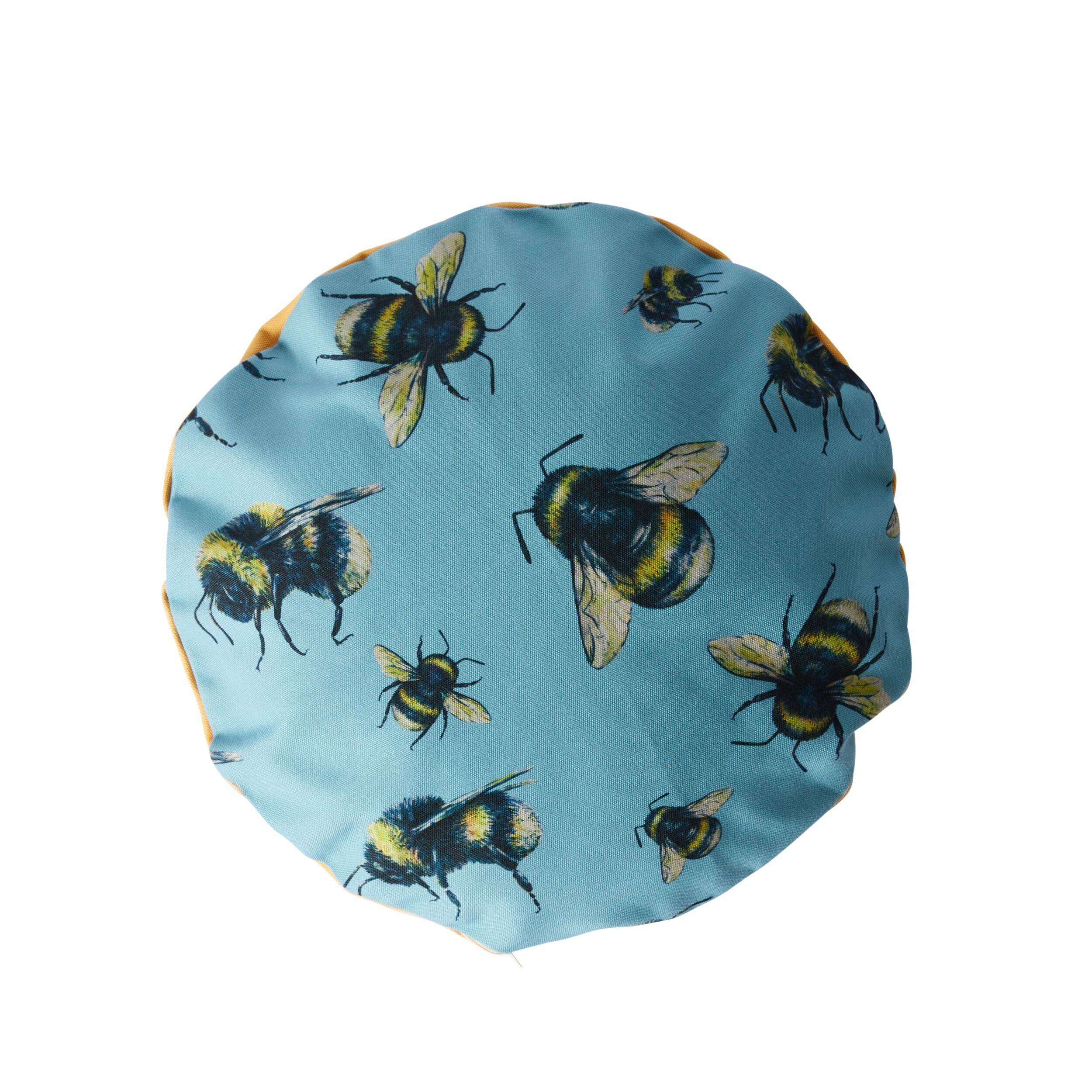 Aruba Busy Bee Round Cushion 45cm - Soft Decorative Throw Pillow for Sofa, Bed, Chair - Perfect for Living Room, Bedroom & Nursery Decor