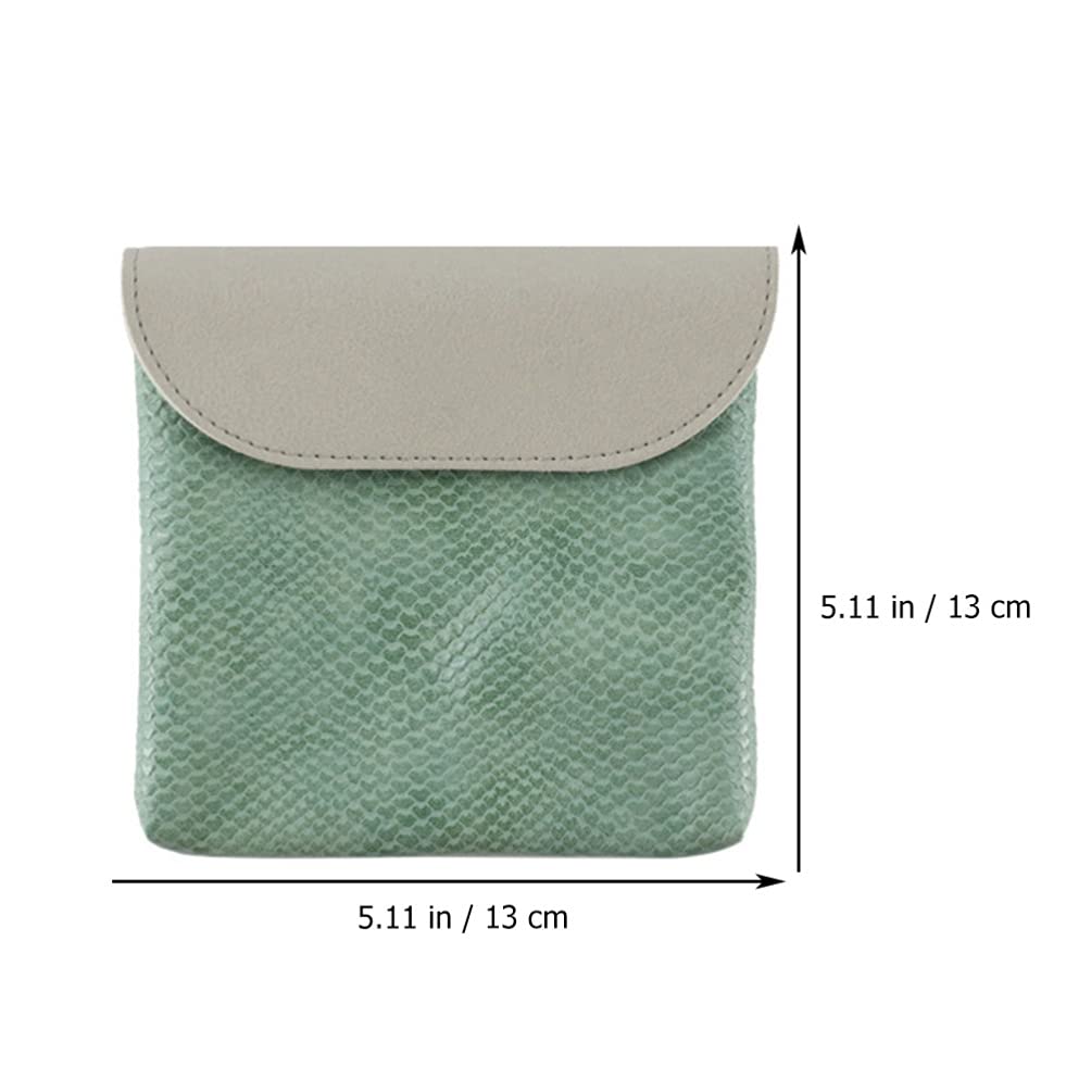 Premium Snake-Print PU Leather Sanitary Napkin Storage Bag & Coin Wallet - Stylish Change Purse for Women, Perfect for Travel, Gym, and Everyday Use