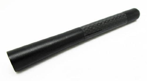 Universal Black Real Carbon Fiber Aluminum Short Screw-On Car Antenna (5 Pack) - Perfect for Trucks, SUVs, Sedans & Off-Road Vehicles