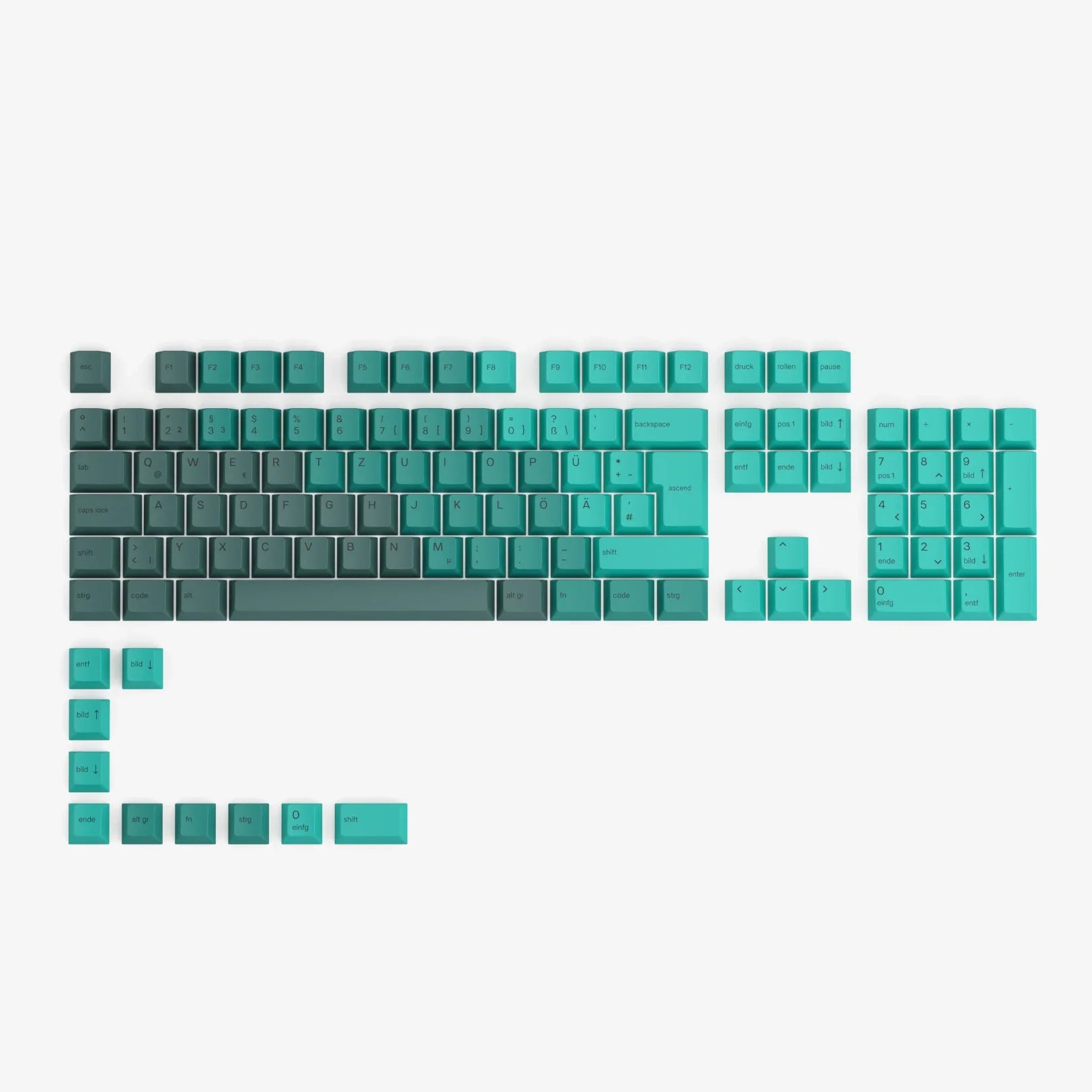 GPBT Rain Forest V1 Dye Sublimated Keycaps - Custom Mechanical Keyboard Keycaps for Gaming & Typing - Perfect for PC, Mac, and Laptop Keyboards