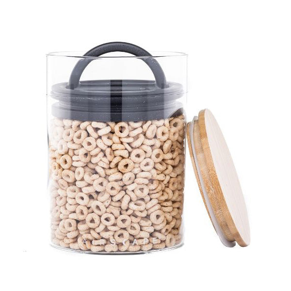 Airscape Glass & Bamboo Food Storage Container with Airtight Lid - Perfect for Kitchen Pantry Organization, Coffee, Tea, Flour & Dry Goods Storage