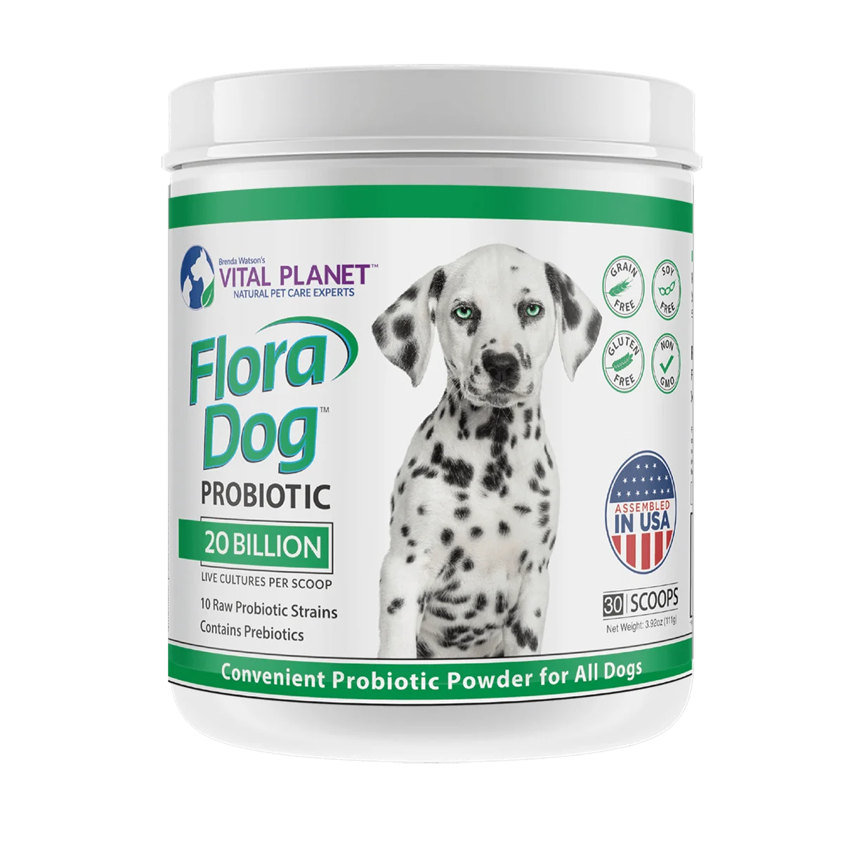 Flora Dog Probiotic 20 Billion CFU - Digestive Health Supplement for Dogs - Supports Gut & Immune System - Ideal for Sensitive Stomachs & After Antibiotics