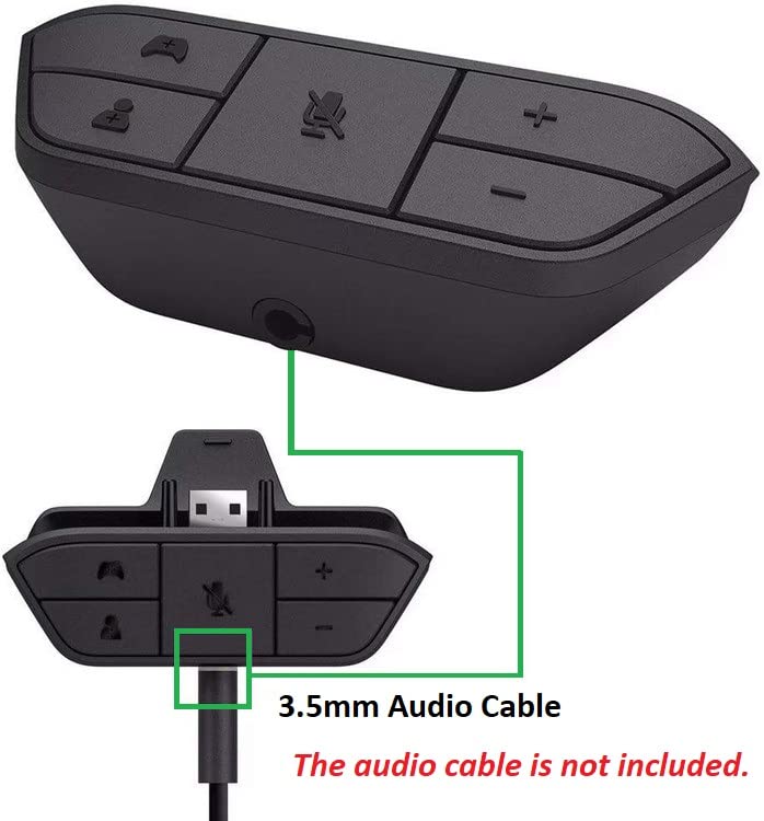 Xbox One/One S/X/Elite/Series X|S Controller Stereo Headset Adapter - Audio Mic Converter with Game & Chat Volume Balance Control for Enhanced Gaming Experience