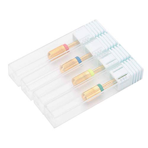 Professional Nail Drill Bits Set - 4pcs Durable & Convenient Nail Grinding Heads for Manicure, Pedicure & Nail Art | Perfect for Nail Salons, Home Use & DIY Nail Care