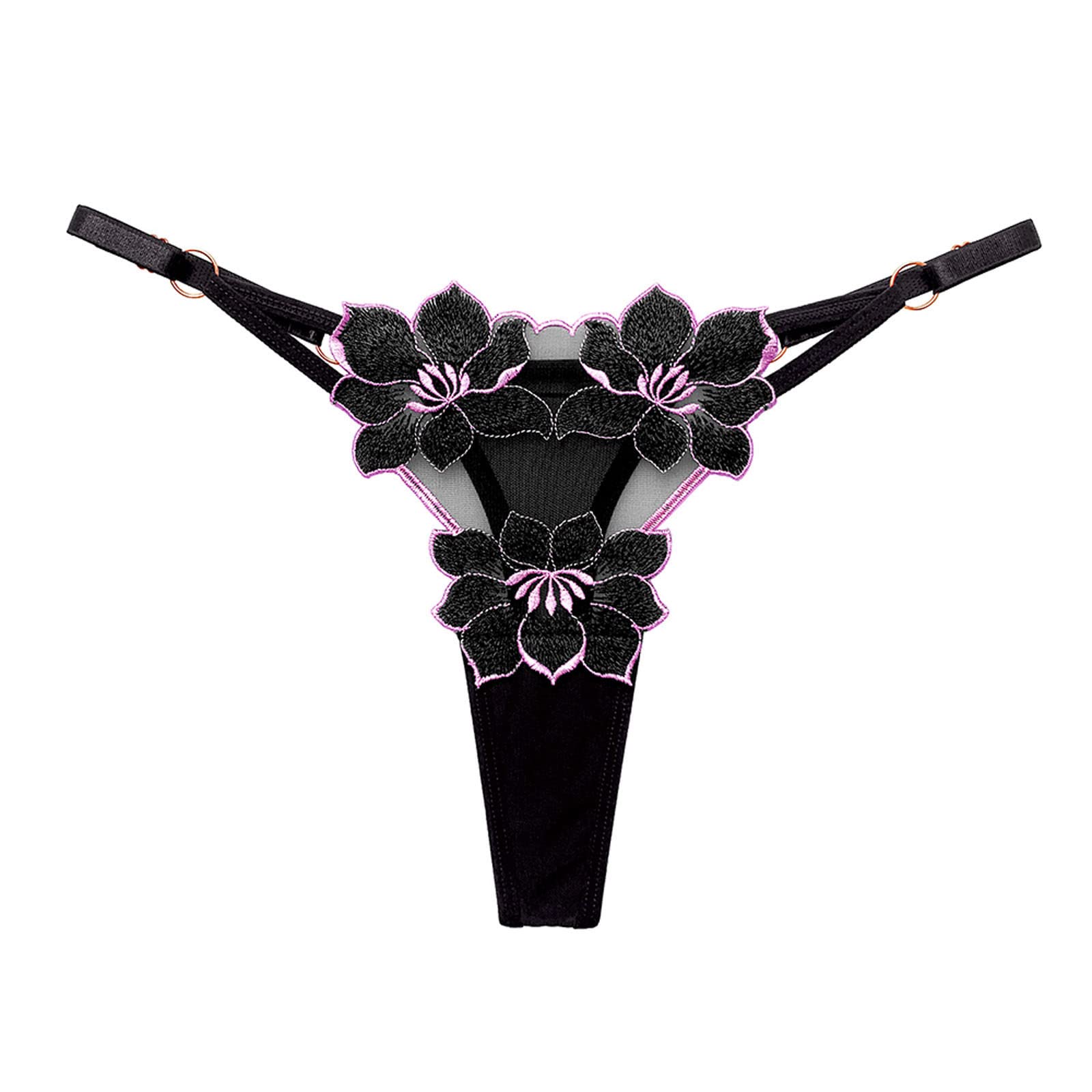 Sexy Satin Thong Panties for Women - Lace Bikini G-String Underwear with Stretch, Comfortable & Breathable - Perfect for Date Night, Bridal Lingerie & Everyday Wear