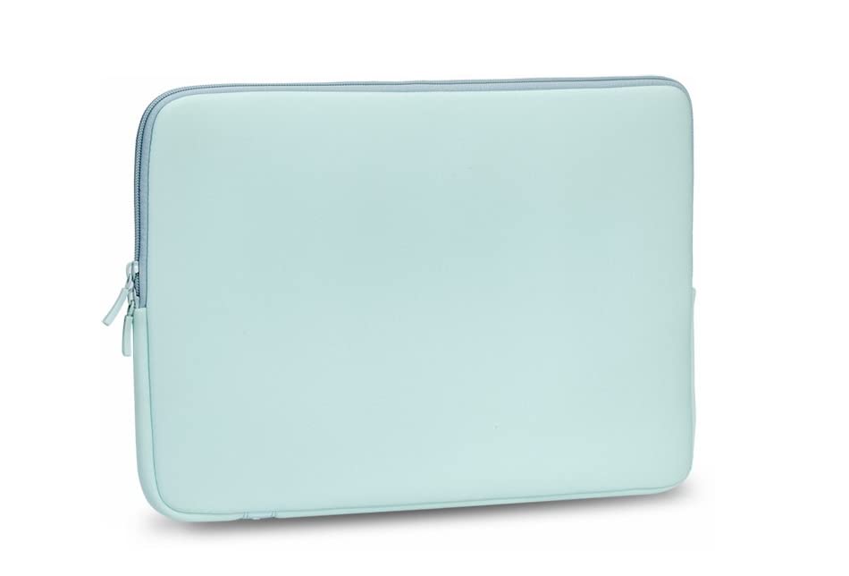 RIVACASE 5133 Mint Green Laptop Sleeve Case for MacBook Pro 15 inch - Protective Neoprene Cover with Soft Interior, Perfect for Travel, Work & School