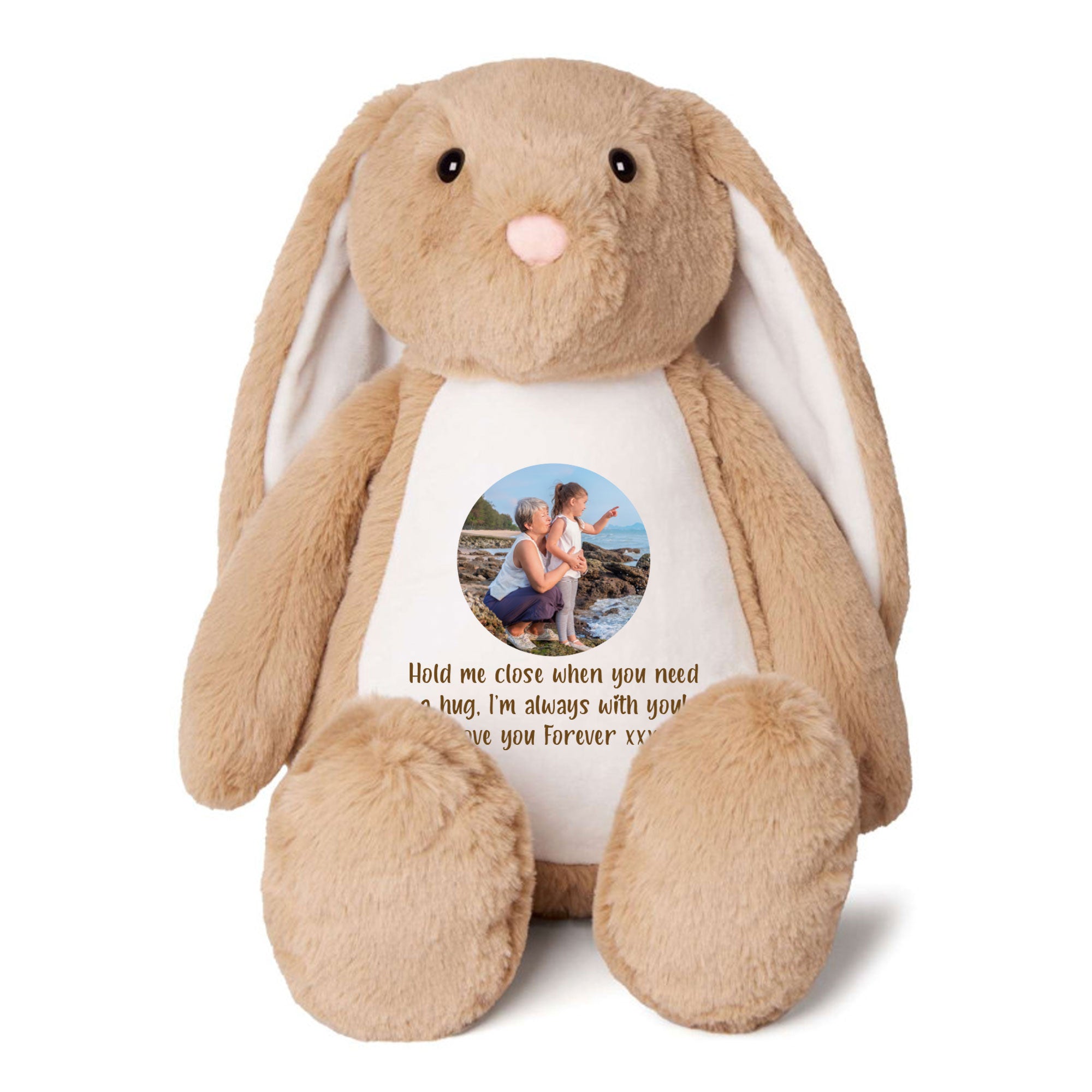 Personalized Photo Record Voice Keepsake Memory Bunny - Custom Engraved Plush Toy for Baby Shower, Birthday & Anniversary Gifts - Perfect for Cherishing Precious Moments