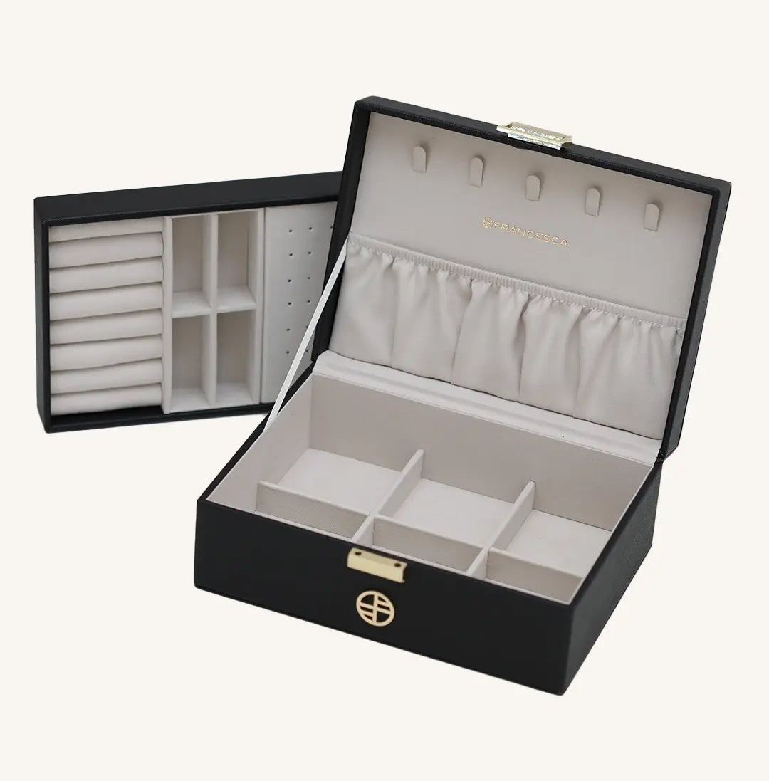 Elegant Jewelry Box for Women - Premium Velvet Lined Storage Organizer for Necklaces, Rings & Earrings - Perfect for Travel, Gifts & Home Decor