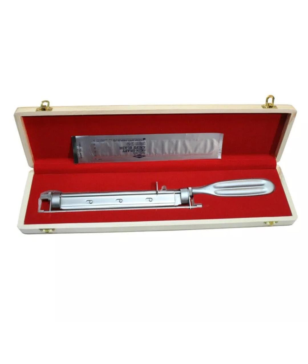 Humby Skin Grafting Knife - Sterilized Surgical Blade in Wooden Case | Precision Orthopedic Instrument for Dermatology & Plastic Surgery Procedures