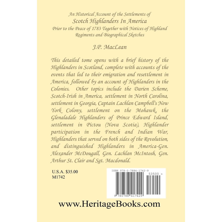 Historical Account of Scotch Highlanders Settlements in America - Paperback | Scottish Immigration & Ancestry Research | Perfect for Genealogy Enthusiasts & History Buffs